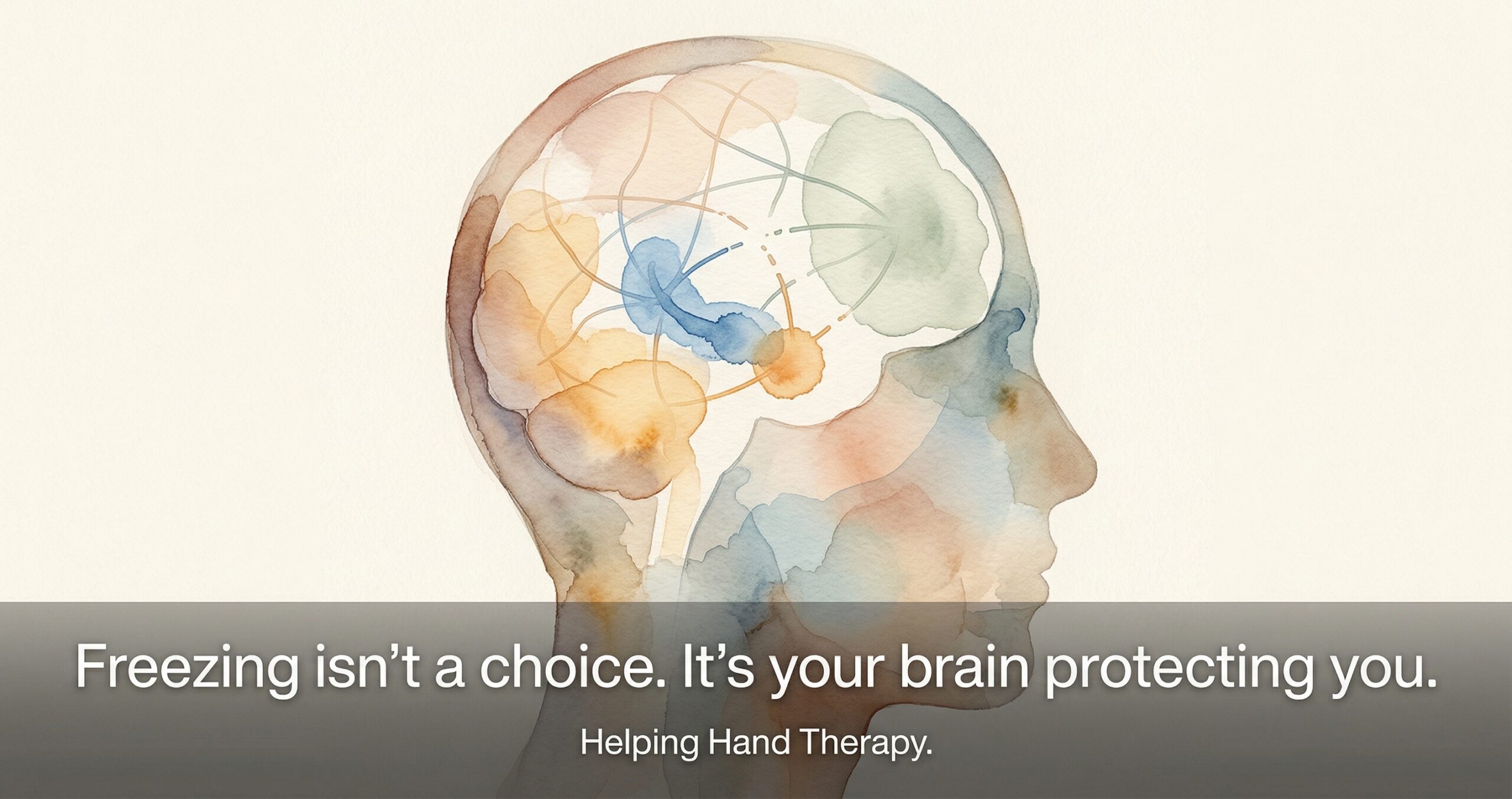 Abstract artistic brain visualization representing the neurobiology of sexual trauma — Helping Hand Therapy