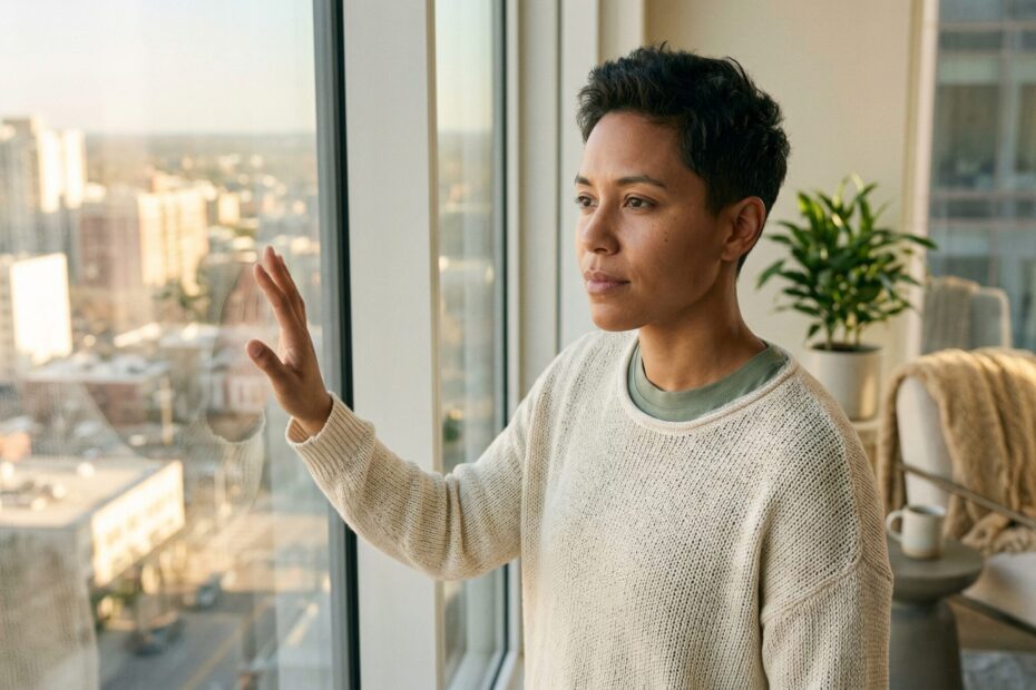 Person looking at a horizon representing understanding stress — Helping Hand Therapy